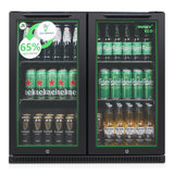 Husky 173L Eco Double Door Back Bar Drinks Chiller in Black C2HECO840BKAU