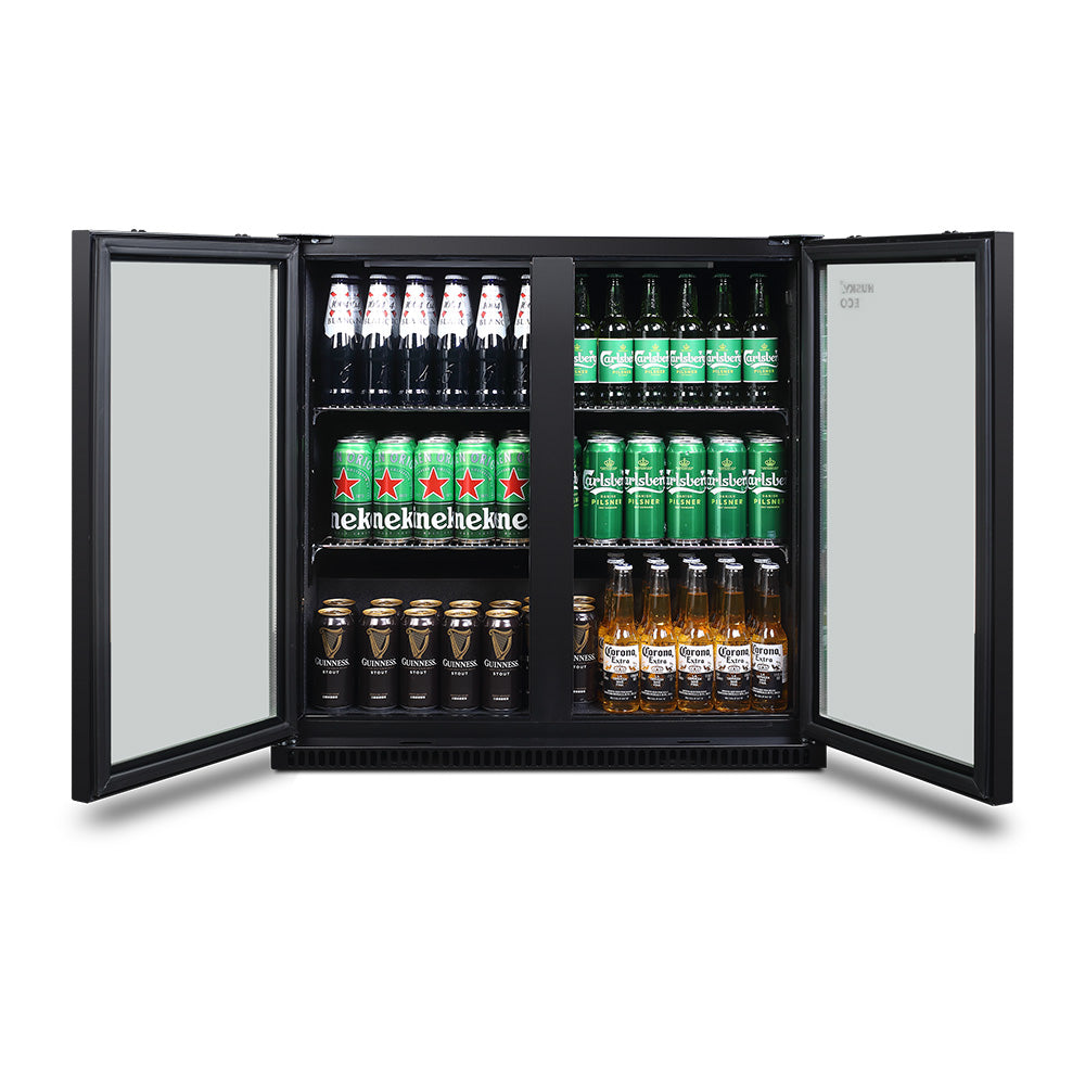 Husky 173L Eco Double Door Back Bar Drinks Chiller in Black C2HECO840BKAU