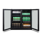 Husky 173L Eco Double Door Back Bar Drinks Chiller in Black C2HECO840BKAU