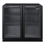 Husky 203L Double Door Homebar Drinks Chiller in Black C2HHMBBKAU
