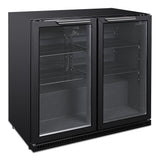 Husky 203L Double Door Homebar Drinks Chiller in Black C2HHMBBKAU