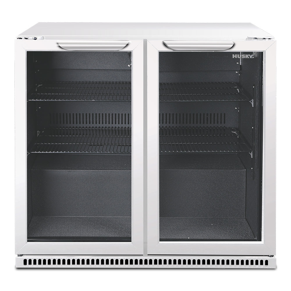 Husky 203L Double Door Homebar Drinks Chiller in White C2HHMBWHAU