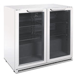Husky 203L Double Door Homebar Drinks Chiller in White C2HHMBWHAU
