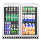 Husky 203L Double Door Homebar Drinks Chiller in White C2HHMBWHAU