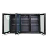 Husky 280L Eco Triple Door Back Bar Drinks Chiller in Black C3HECO840BKAU