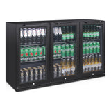 Husky 280L Eco Triple Door Back Bar Drinks Chiller in Black C3HECO840BKAU