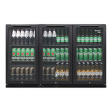 Husky 280L Eco Triple Door Back Bar Drinks Chiller in Black C3HECO840BKAU