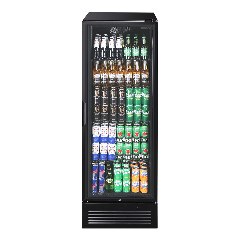 Husky 435L Single Door Homebar Drinks Chiller in Black C4HHMBBKAU