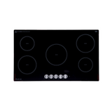 Artusi CAID905K 90cm Induction Cooktop with Knob Controls, Black Glass