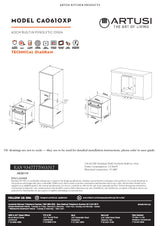 Artusi CAO610XP 60cm Built-in Pyrolytic Oven