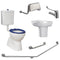 Fienza CARE2R Accessible Toilet Care Kit 2 with Right Hand 40° Degrees Rail, Blue Seat