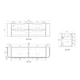 Aulic 1800mm Varcelli Tier Wall Hung Vanity CAWH54-1800-ST Vanity Units