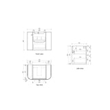 Aulic 750mm Varcelli Tier Wall Hung Vanity CAWH54-750-ST Vanity Units