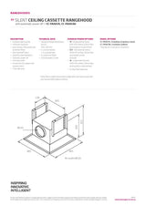 Schweigen CC-PARA3WSE Modular Ceiling Cassette Rangehood x3 with 3200M3/Hr Motor, Stainless Steel