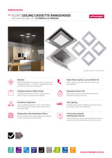 Schweigen CC-PARA4WSP2 Modular Ceiling Cassette Rangehood x4 with 3000M3/Hr Motor, Stainless Steel