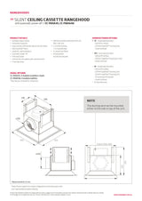 Schweigen CC-PARA4WSP2 Modular Ceiling Cassette Rangehood x4 with 3000M3/Hr Motor, Stainless Steel