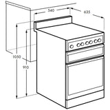 Chef CFG501WCH 54cm White Freestanding Stove - Chef Seconds Discount