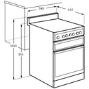 Chef CFG503WCH 54cm White Freestanding Stove - Chef Seconds Discount