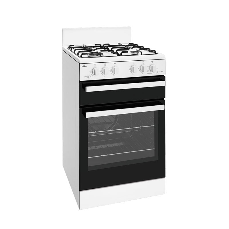 Chef CFG500WCH 54cm White Gas Freestanding Stove