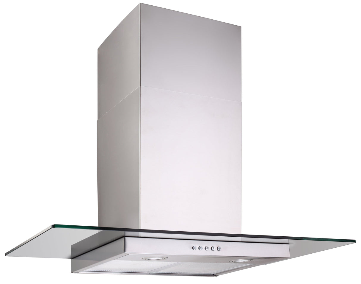 Q SERIES CH607GSS-EXTHGIX 60cm Flat Glass Silent Canopy Rangehood, Indoor Motor