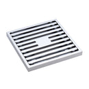 Fienza CHG1085CP Square Slim Grate Floor Waste, 88mm Outlet, Chrome