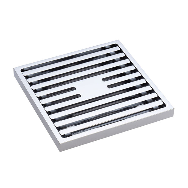 Fienza CHG1085CP Square Slim Grate Floor Waste, 88mm Outlet, Chrome - Special Order