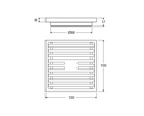 Fienza CHG1085CP Square Slim Grate Floor Waste, 88mm Outlet, Chrome