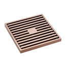 Fienza CHG1085RG Square Slim Grate Floor Waste, 88mm Outlet, Rose Gold