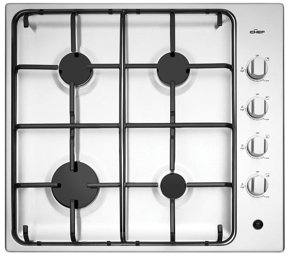 Chef CHG642SB 60cm Natural Gas Battery Ignition Cooktop - Ex Display Discount