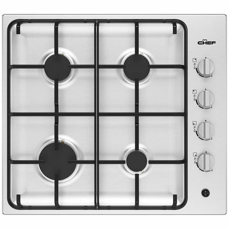 Chef Chg642Sc 60Cm Natural Gas Battery Ignition Cooktop - New Clearance Stock