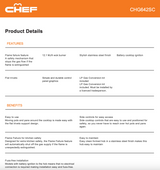 Chef CHG642SC 60cm Natural Gas Battery Ignition Cooktop - Chef Factory Seconds