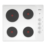 CHEF CHS642WB 60cm White Solid Hotplate Electric Cooktop, White - Chef Factory Seconds
