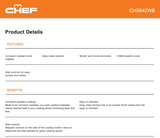 CHEF CHS642WB 60cm White Solid Hotplate Electric Cooktop, White - Chef Factory Seconds