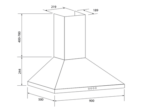 Emilia Ck90Lbf 90Cm Stainless Steel Canopy Rangehood With Baffle Filters Rangehoods