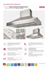 Schweigen CL8912SP2 120cm Silent BBQ Canopy, Twin Motor, 3000m3/hr, Stainless Steel