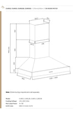 Schweigen CL8915SE 150cm Silent BBQ Canopy, Single Motor, 3200m3/hr, Stainless Steel