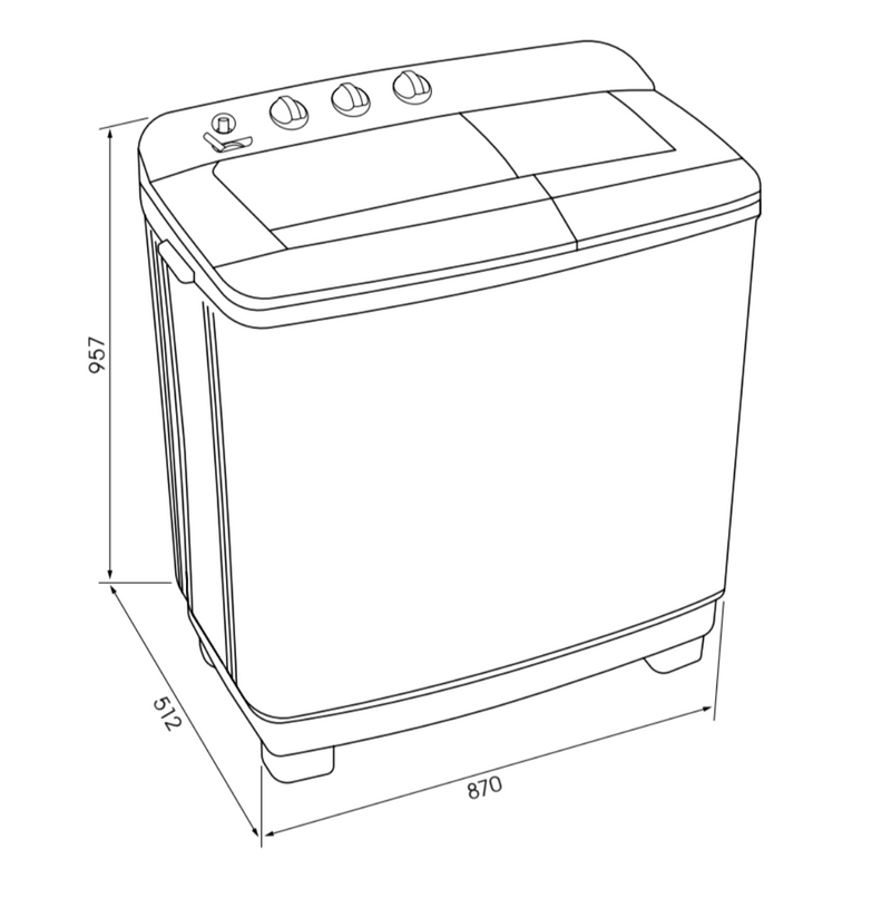 Classic 8kg Top Load Twin Tub Washing Machine - Special Order