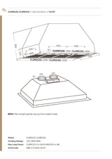 Schweigen CLUM212 120cm Non Silent BBQ Undermount Twin Motor Rangehood, 2500m3/hr, Stainless Steel