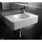 Fienza CSB11-47 Encanto 470 Cast Stone Wall Basin, No Tap Hole, with Overflow