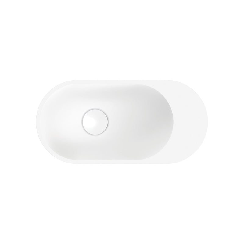 Fienza CSB311 Ari Cast Stone Wall Basin, No Tap Hole