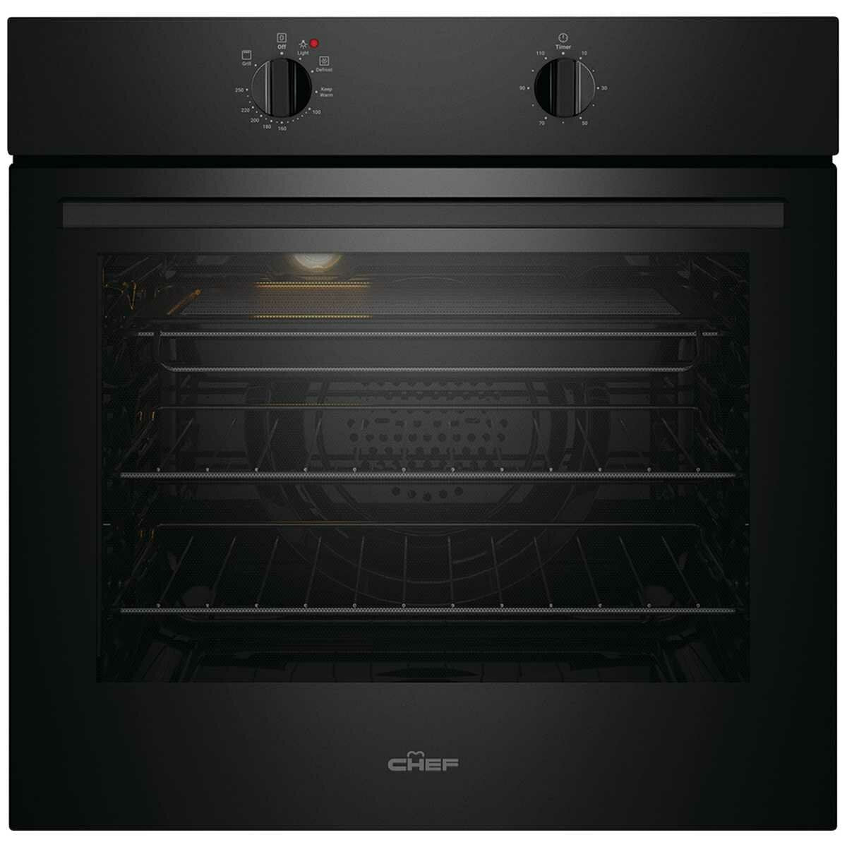 Chef CVE612DB 60cm Dark Stainless Steel Electric Oven - Chef Seconds Discount