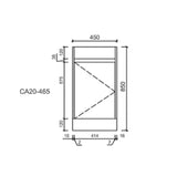 Aulic Revit 450mm Floorstanding Vanity With Ceramic Top CA20-465-CT26 Vanity Units