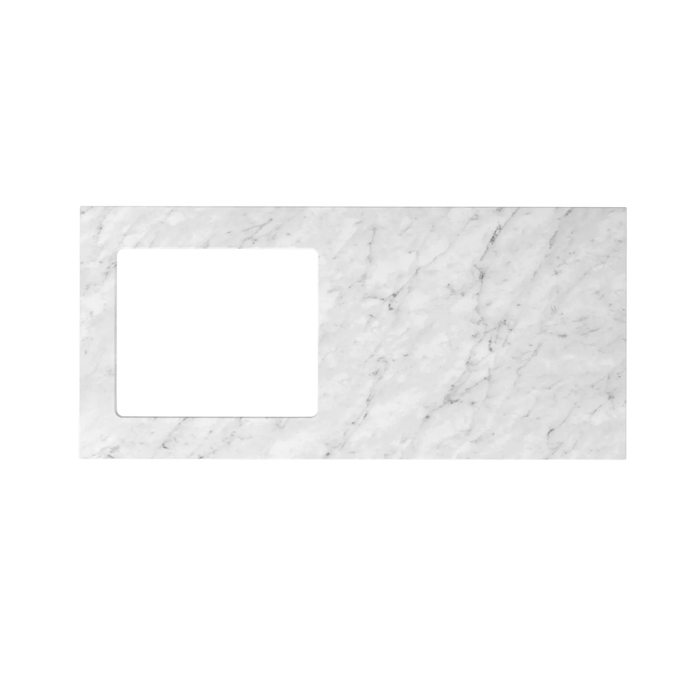 Otti LA-1300-BOHB-CA Hampshire Laundry Cabinet, 1300mm, Black / Cloudy Carrara Top