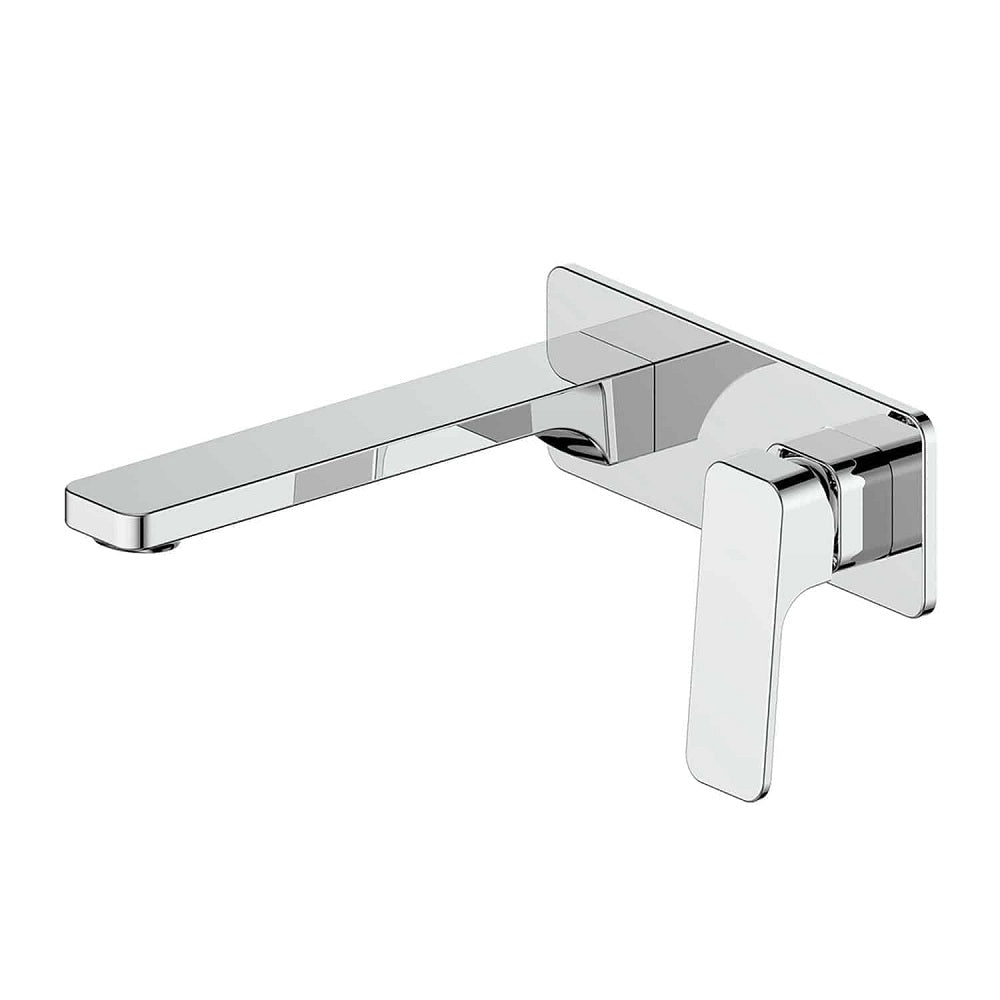 Greens Swept Wall Basin Mixer W/Plate, Chrome, 1860252100