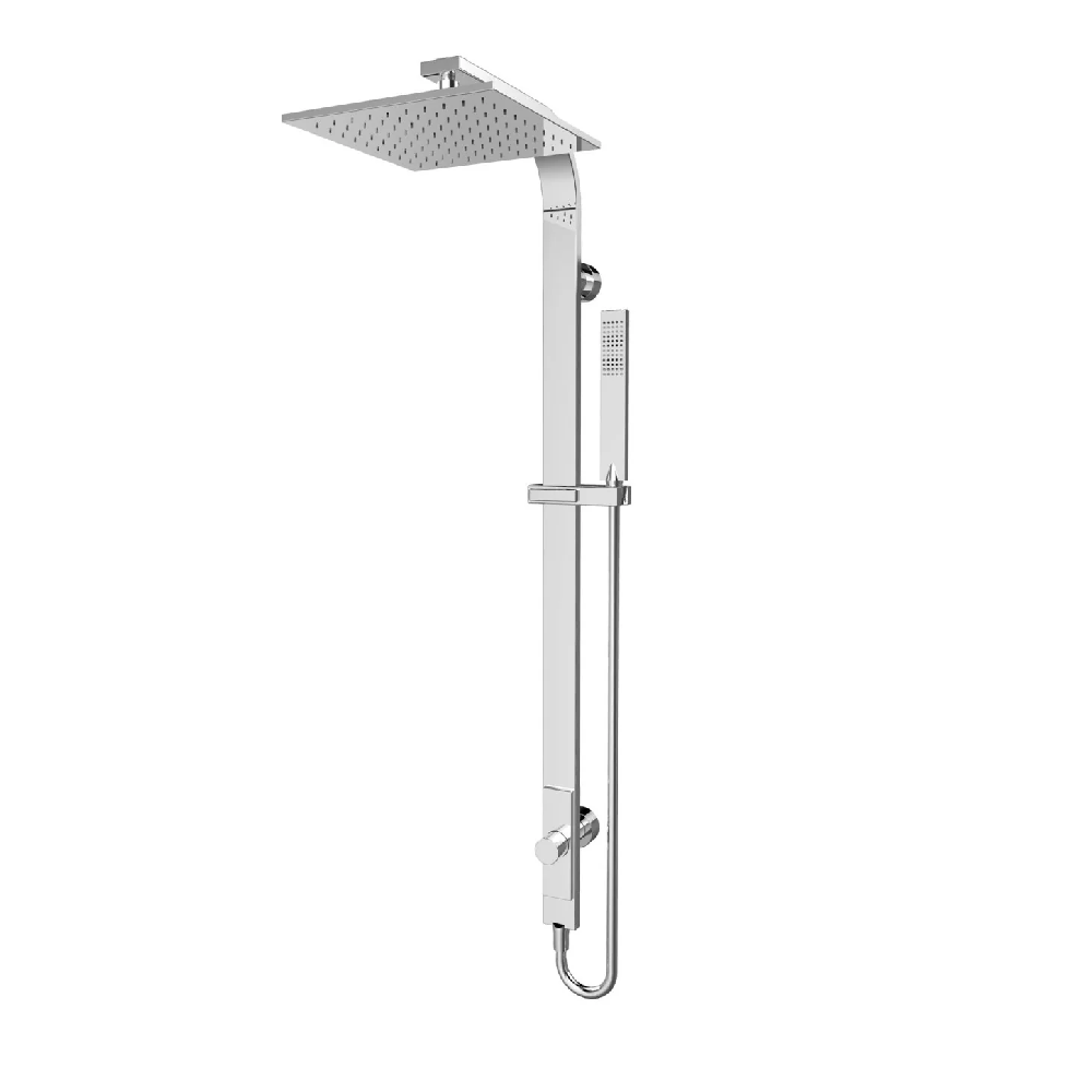 Nero Astra Rain Square Shower Set Single Hose Chrome NR281305CCH