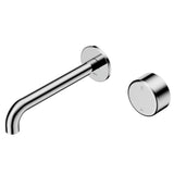 Nero Serenity Progressive Wall Basin Mixer 220mm Spout w/ Metal Handle Chrome 24E078CH
