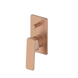 Greens Swept Diverter Shower Mixer, PVD Brushed Copper, 18603598