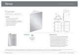 Fienza PSH6080 Corner Mirror Cabinet