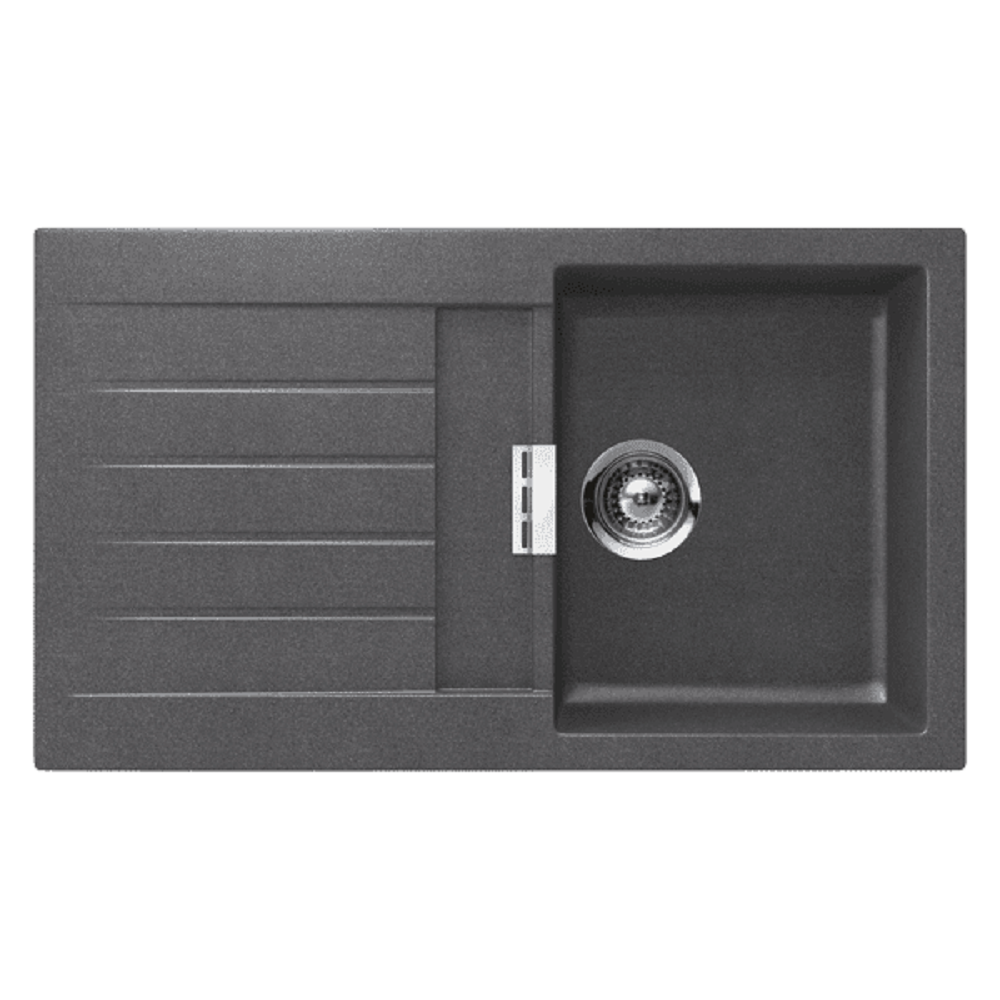 Abey Signus Single Bowl Topmount Sink, 860x500mm, Stone, D100S
