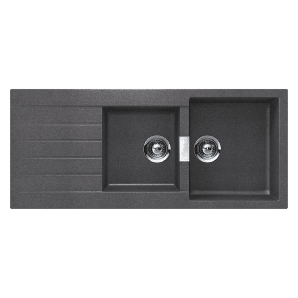 Abey Signus 1 & 3/4 Bowl Topmount Sink, 1160x500mm, Stone, D200S